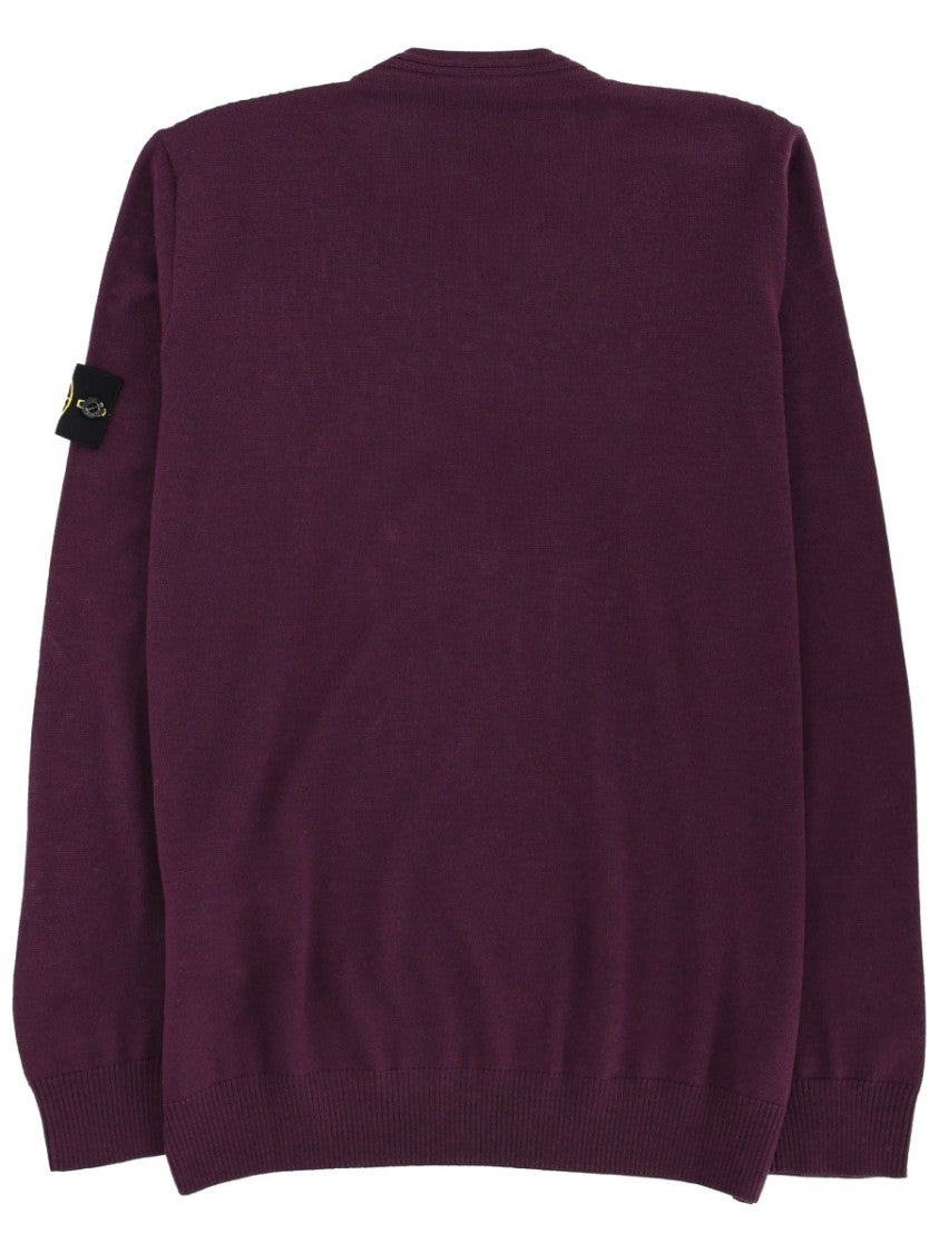 Stone Island Grey Fine Knit Virgin Wool Sweater