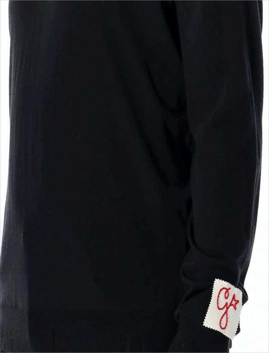 Golden Goose Classic Long-Sleeve Wool Sweater With Ribbed Cuffs