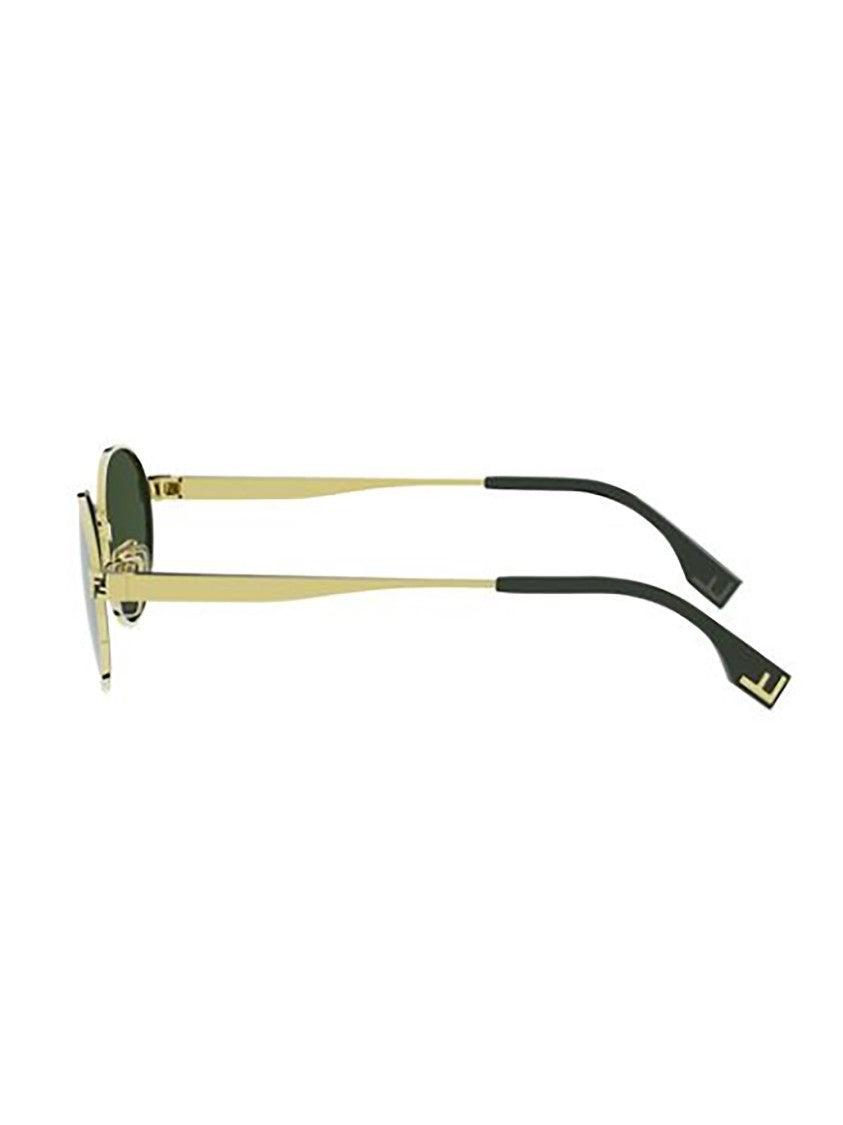 Fendi Gold Fe40180u Metallic Oval Sunglasses