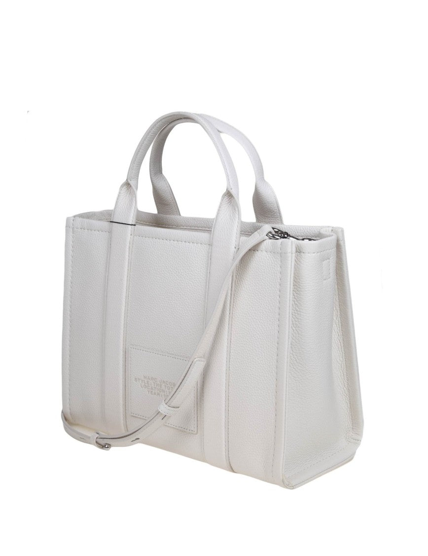 Marc Jacobs Medium Tote In White Leather