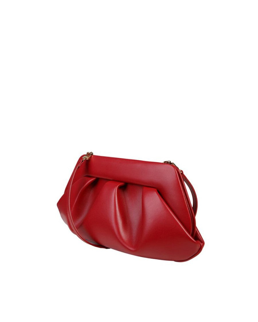 Themoirè Sculptural Vegan Fabric Baguette Bag In Chili Pepper