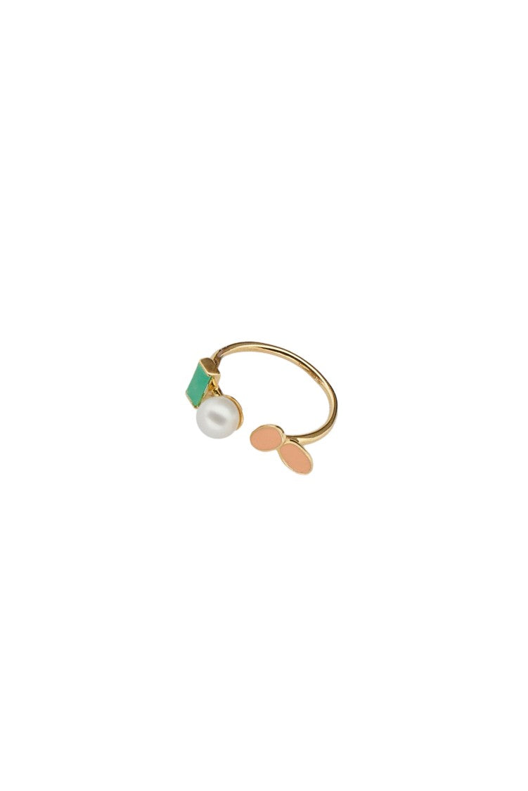 Aliita Pale Pink Petalos Flor Ring