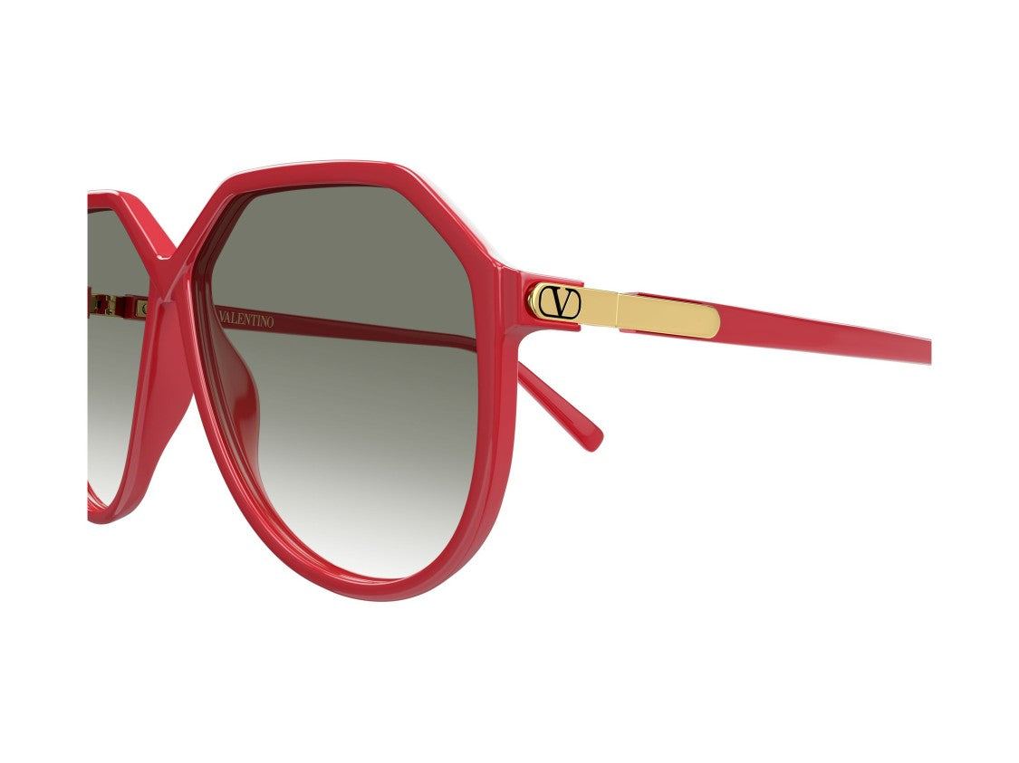 Valentino Gold Vg0026s Gradient Oversized Geometric Sunglasses