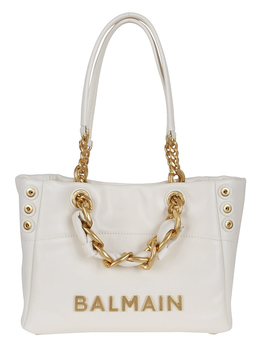 Balmain Smooth Leather Shopper Bag
