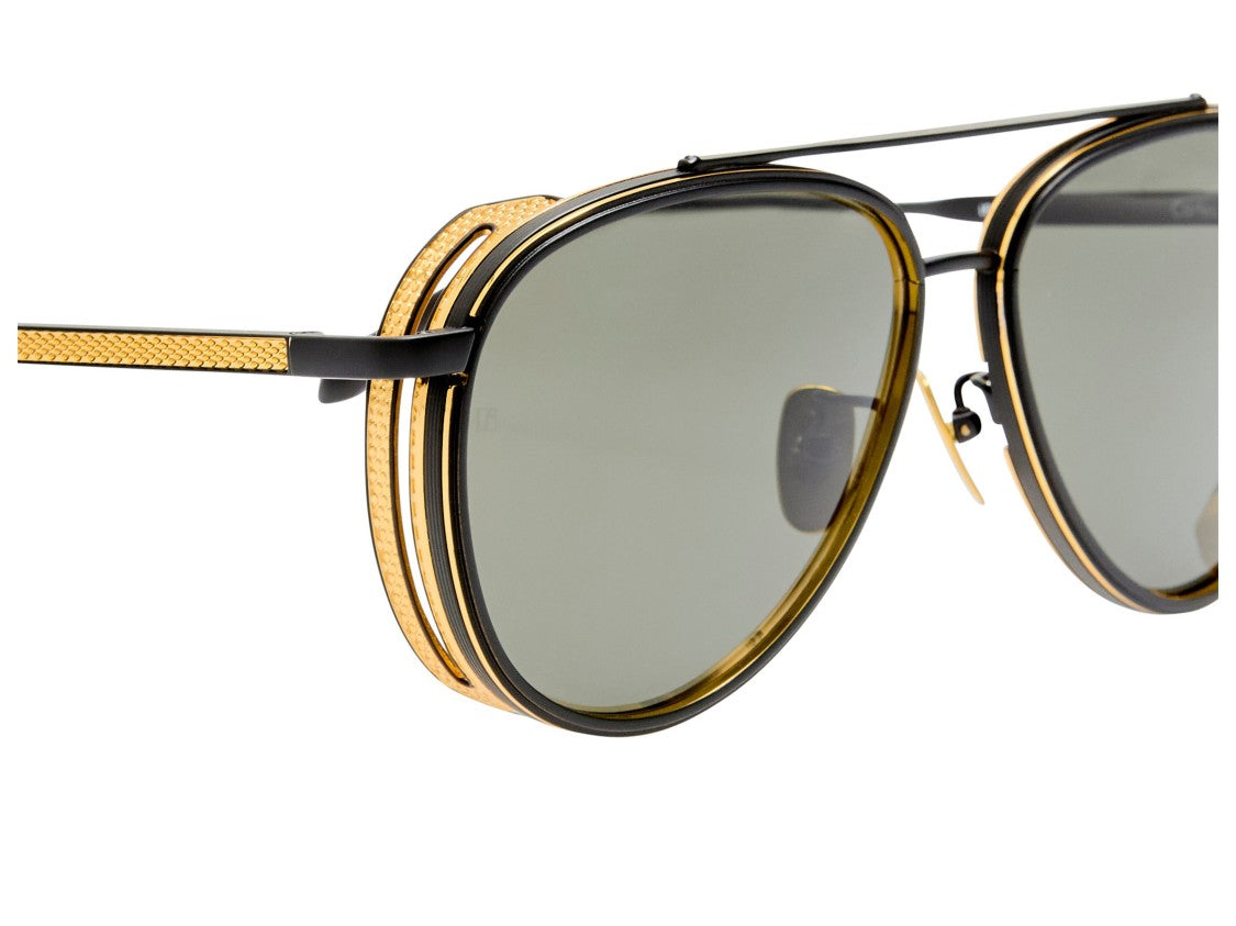 Linda Farrow Gold Lfl1628 Titanium Aviator Sunglasses
