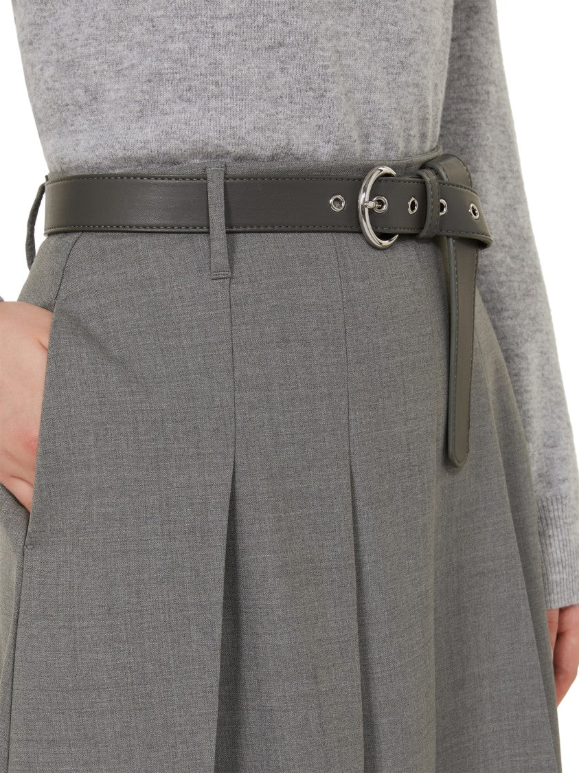 Max Mara Knee-Length Skirt With Structured Pleats