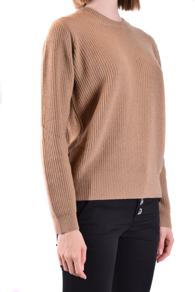 Pinko Ribbed Knit Sweater Relaxed Fit Cropped