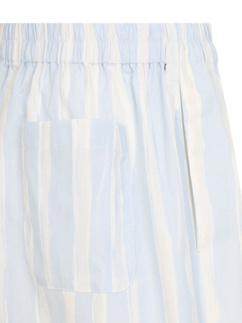 Jacquemus Light Blue Striped Shorts