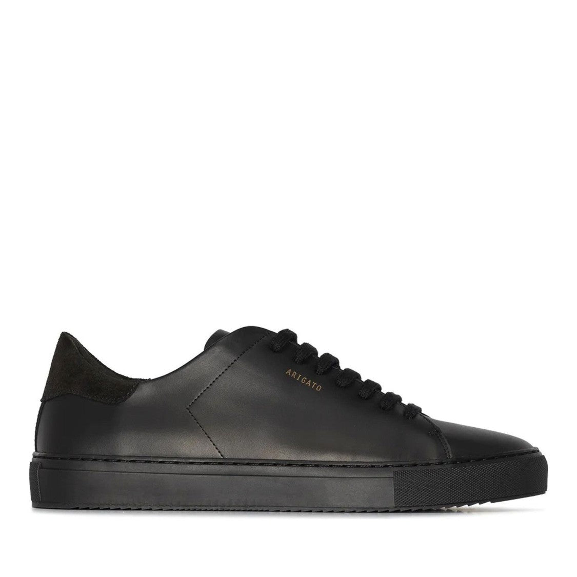 Axel Arigato Black Clean 90 Minimalist Textured Heel Leather Sneakers