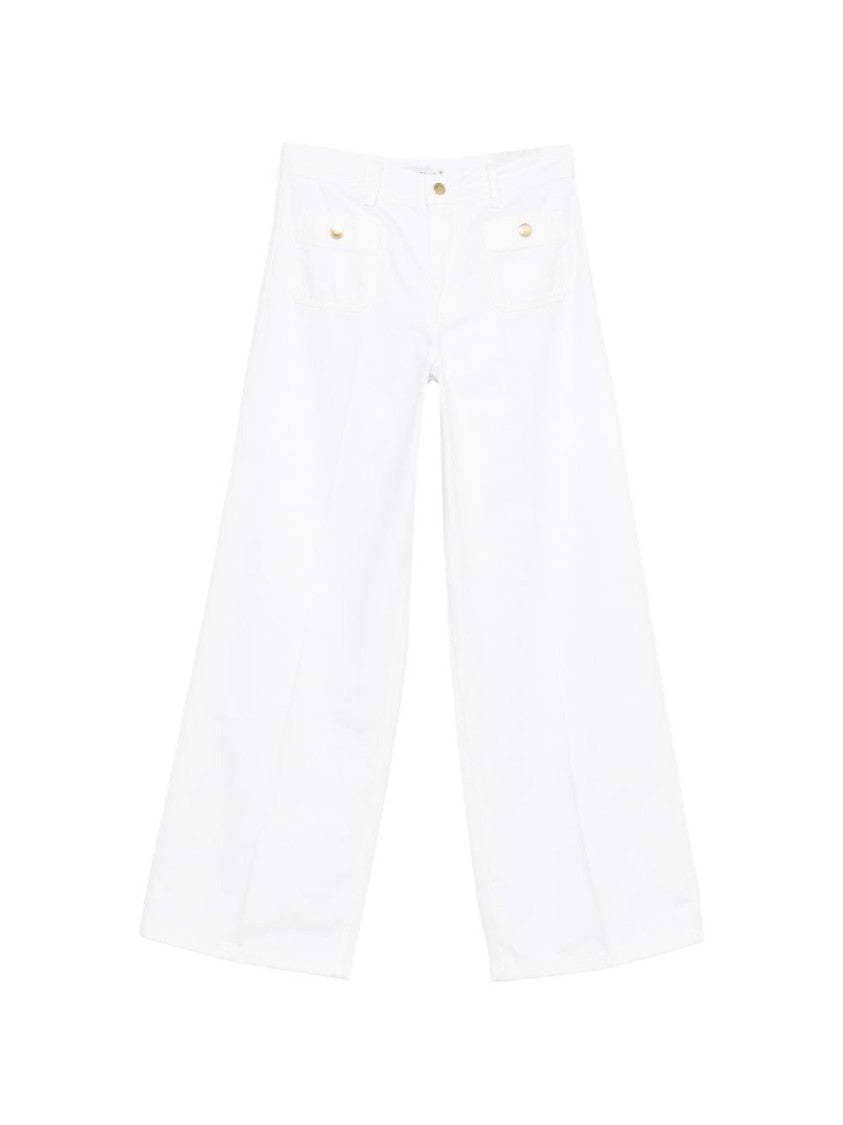 Tommy Hilfiger White Patch Pockets Cotton Jeans