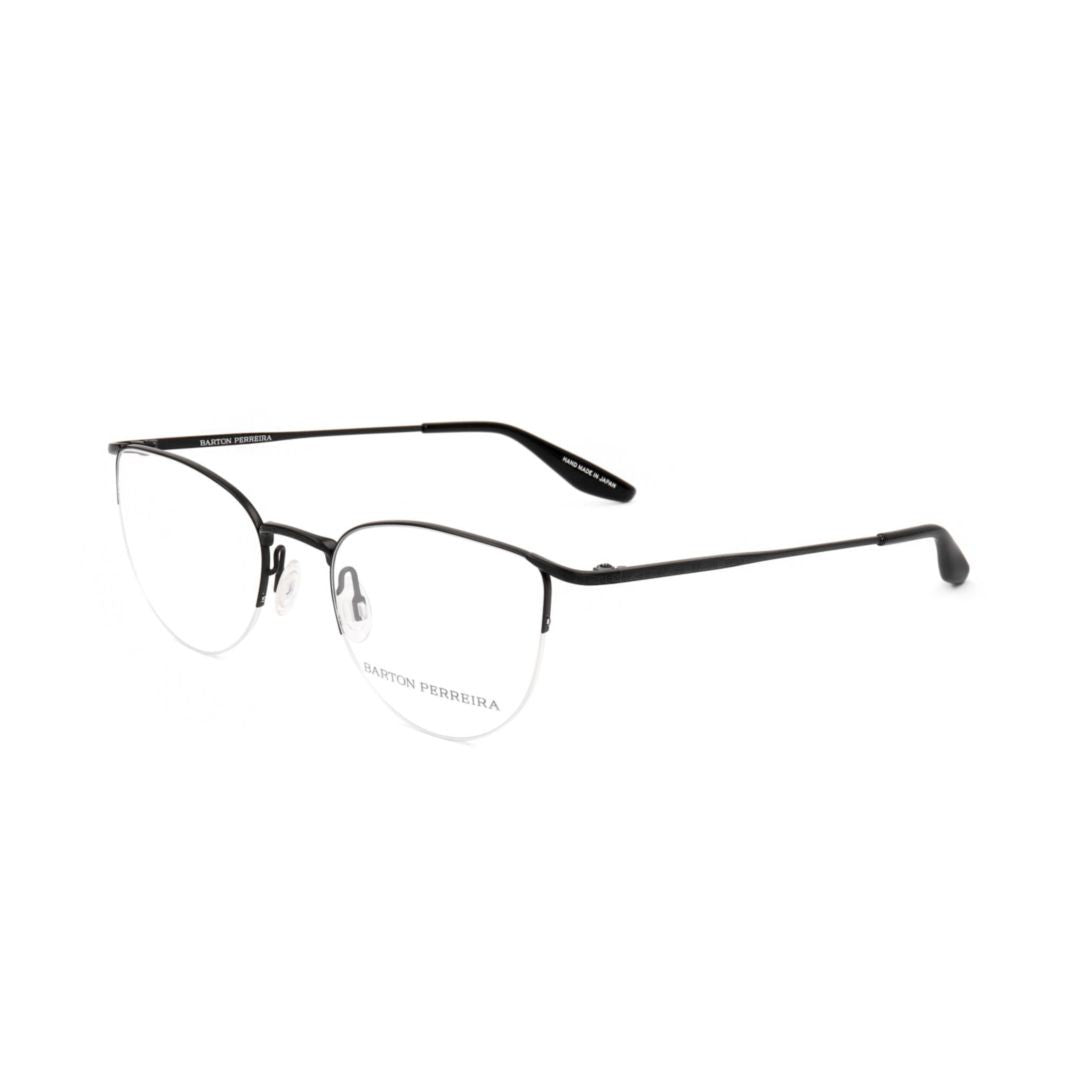 Barton Perreira Bp5021 490Dp Cat-Eye Black Metal Frame Eyeglasses With Adjustable Nose Pads