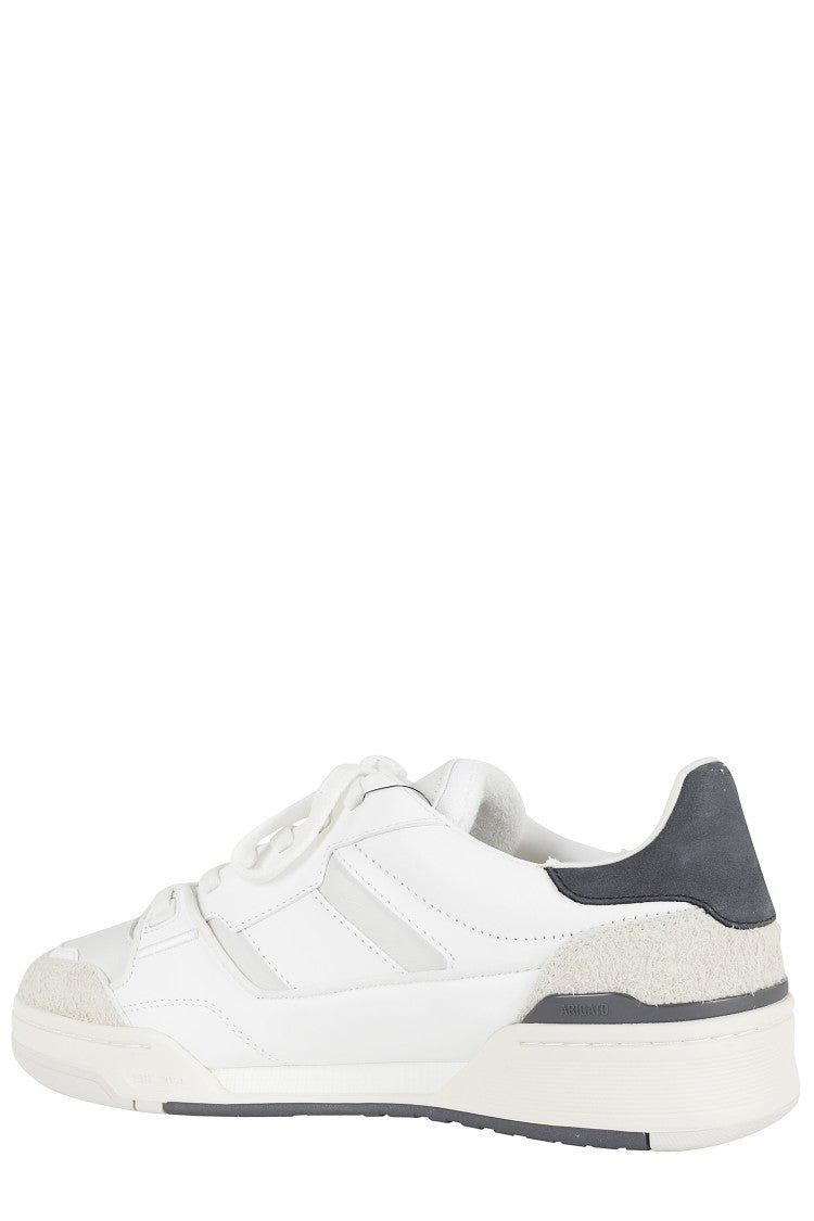 Axel Arigato White Blue Clay Metallic Logo Rubber-Sole Leather Sneakers