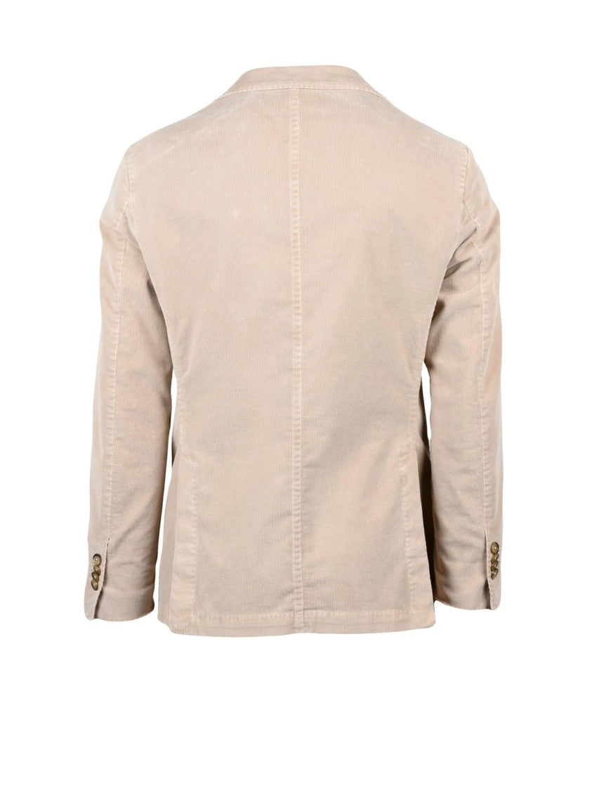 L.B.M. 1911 Cotton Velvet Jacket With Flexible Fit And Rounded Design