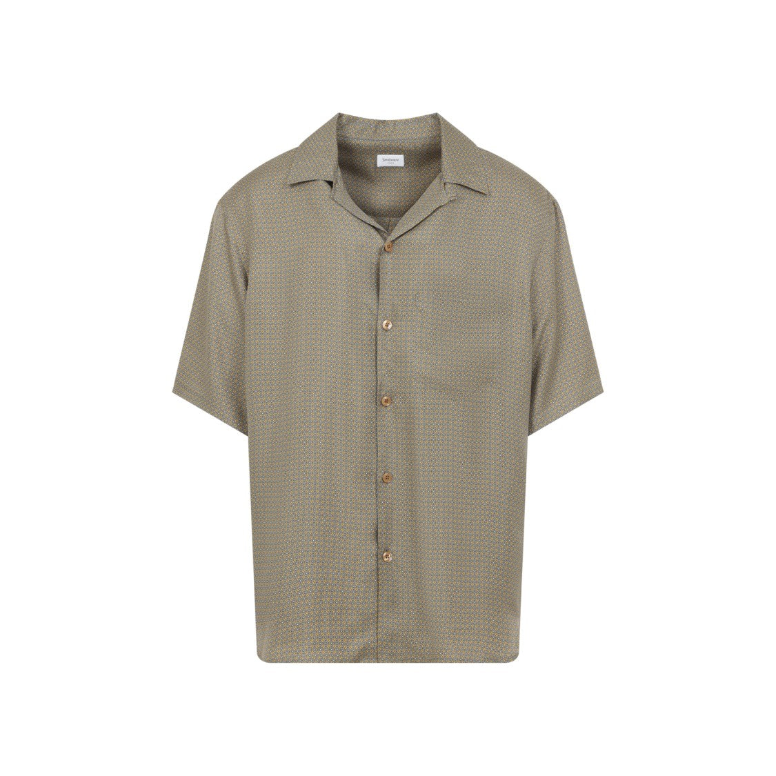 Saint Laurent Geometric Pattern Silk Shirt
