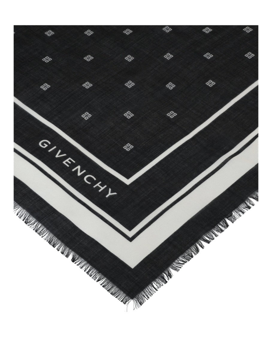 Givenchy 4G Shawl In Cashmere And Silk