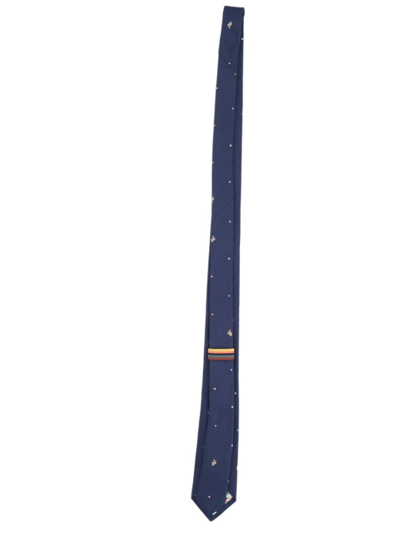 Paul Smith Slim Deep Blue Silk Tie