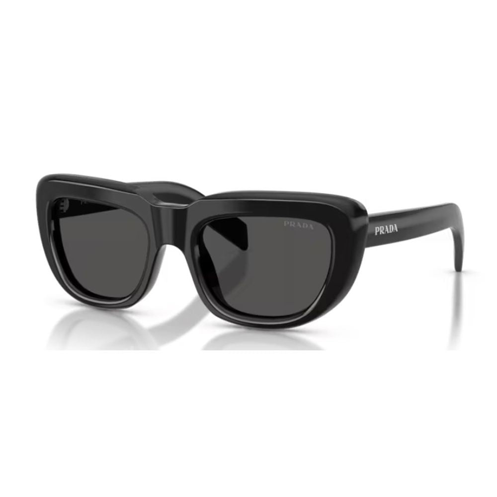 Prada Geometric Acetate Sunglasses With Architectural Lines