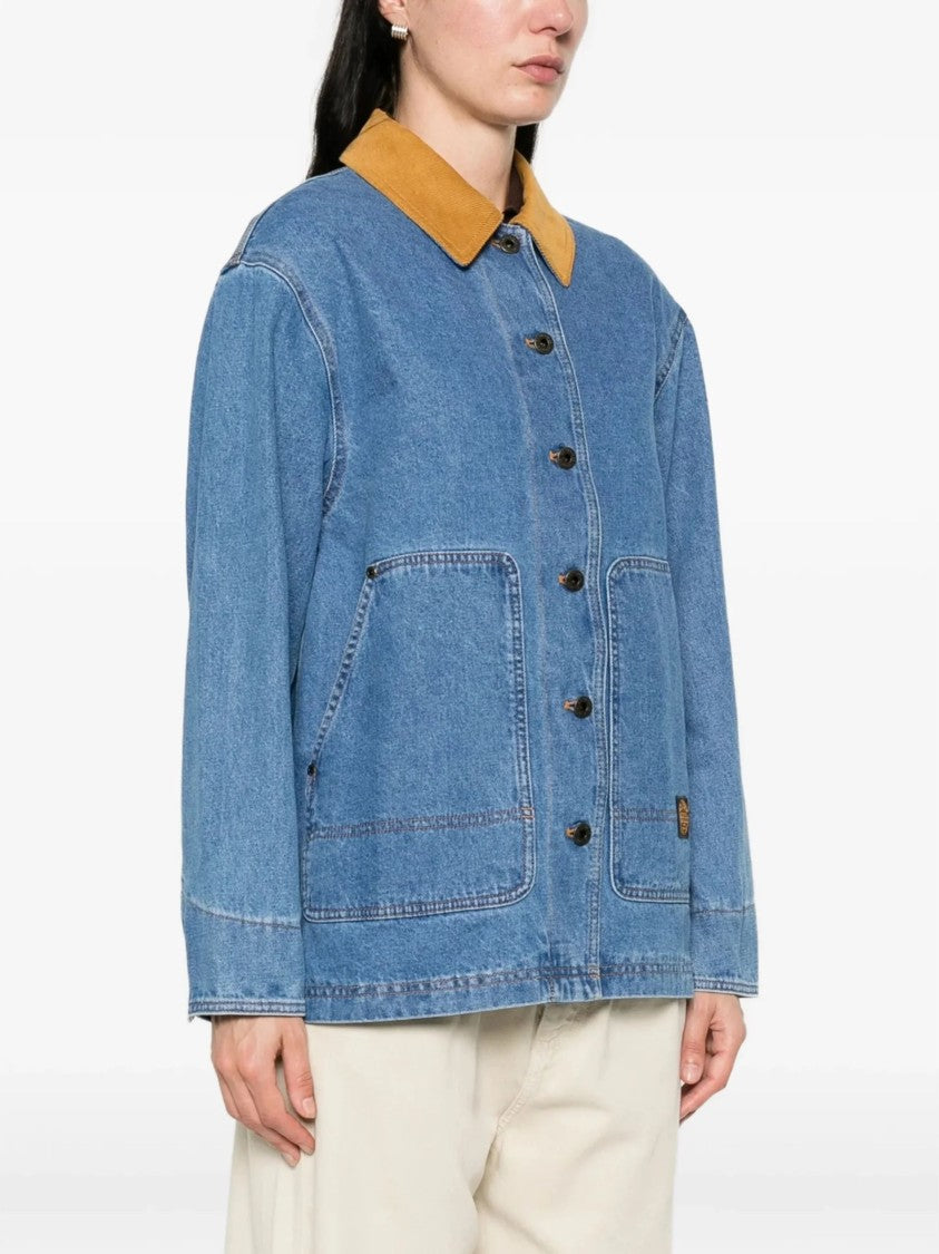 Filson Classic Blue Denim Tan Collar Jacket