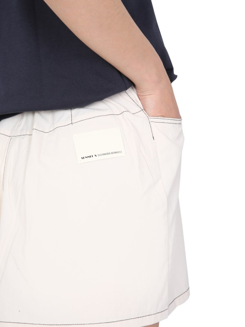 Sunnei X Eleonora Bonucci High-Waisted Nylon Shorts