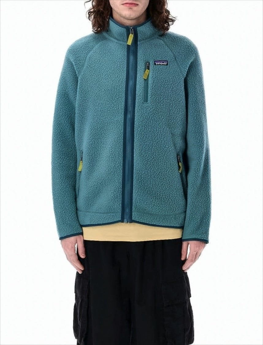 Patagonia Textured Fleece Jacket With Full Front Zipper