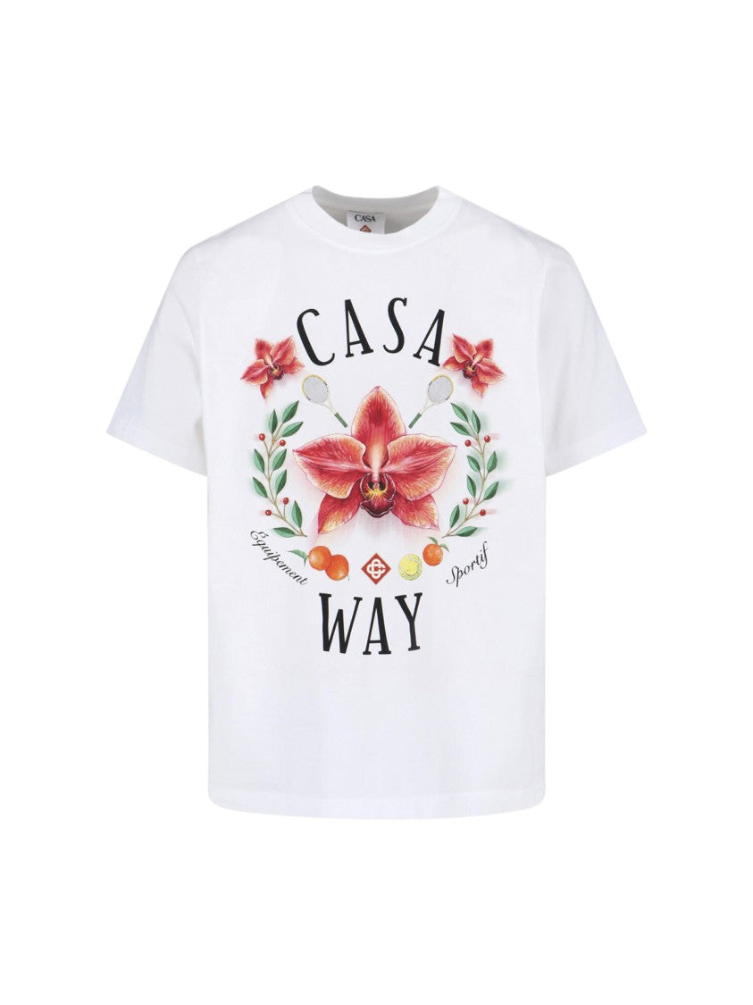 Casablanca White Casa Way Orchid T-Shirt