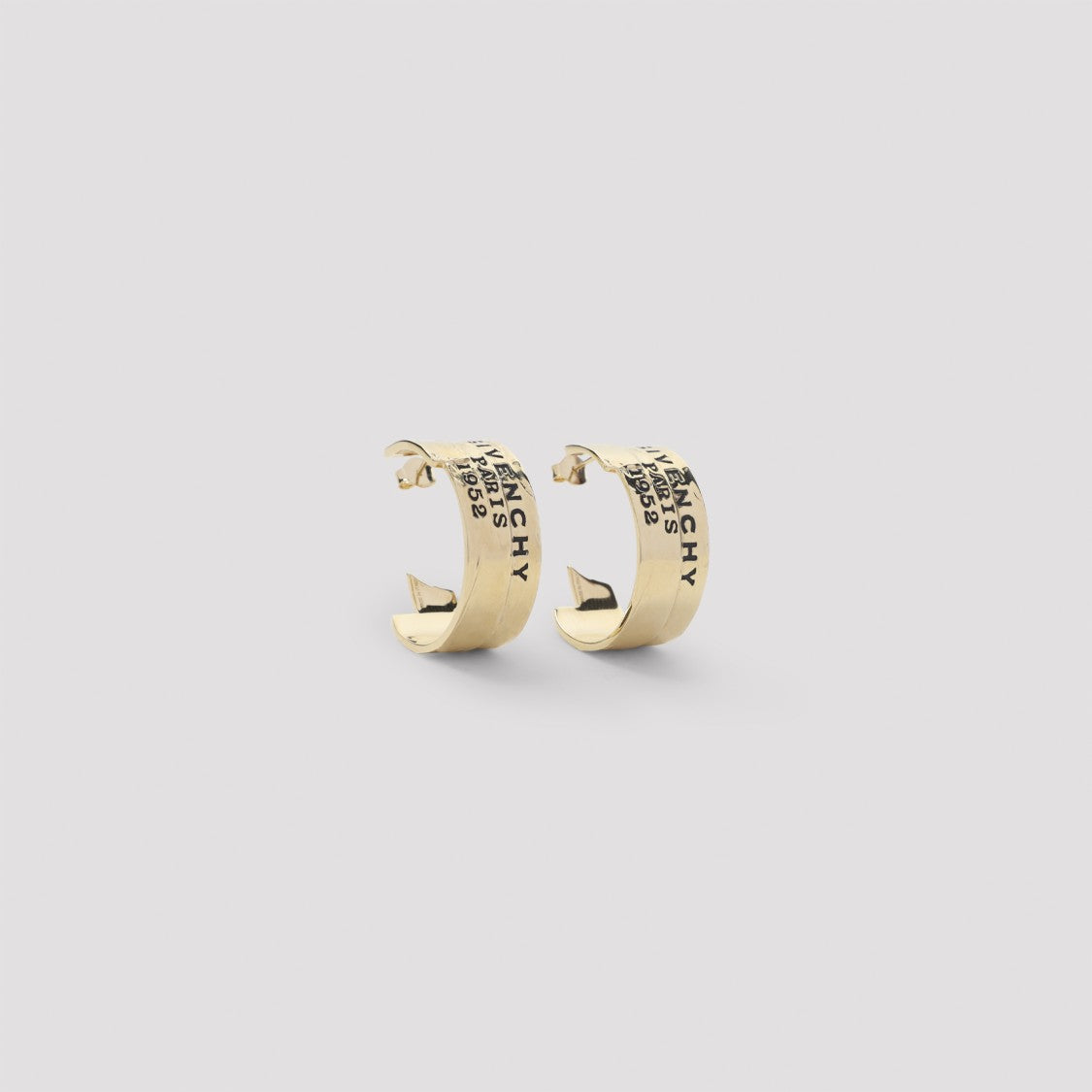 Givenchy Tape Hoops Golden Brass Earrings