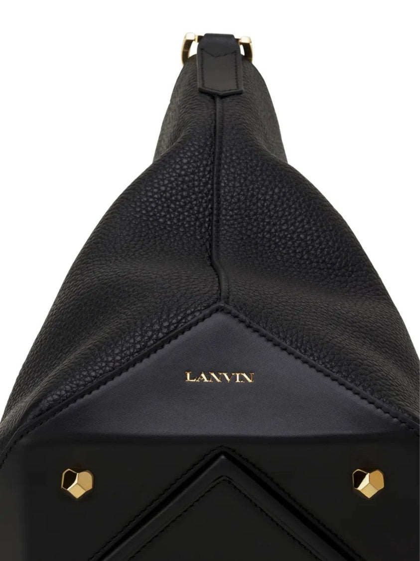 Lanvin Black Bucket Bag With Handle Calf Bag