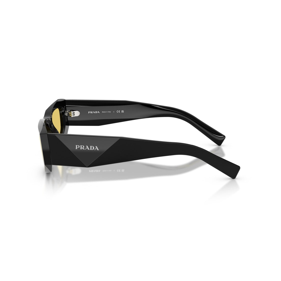 Prada 0Pr B19s Angular Black Acetate Sunglasses