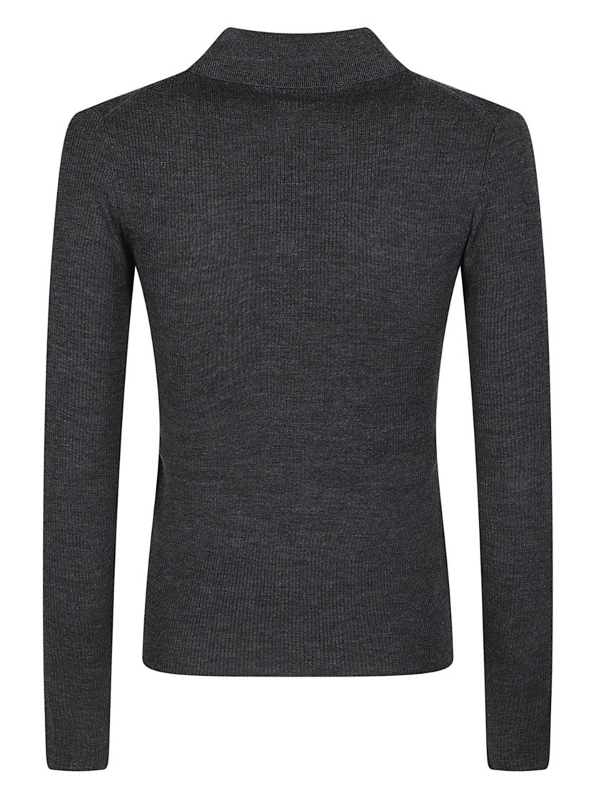 P.A.R.O.S.H. Long Polo Neck Wool Polo Shirt