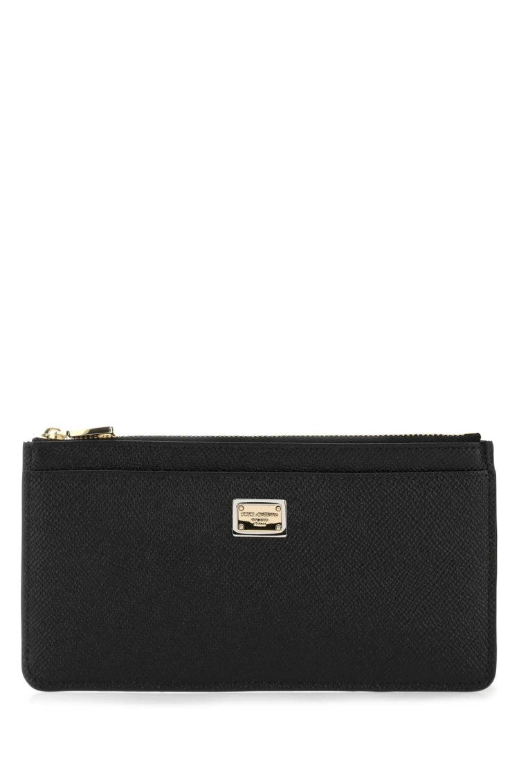 Dolce & Gabbana Black Leather Card Holder