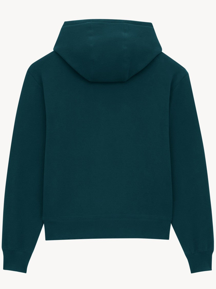 Saint Laurent Solid Blue Kangaroo Pocket Hoodie