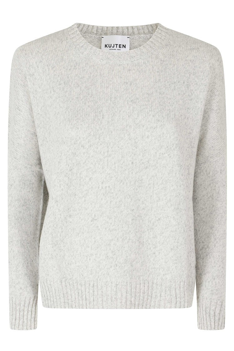 Kujten Romelie Heathered Grey Crewneck Cashmere Sweater