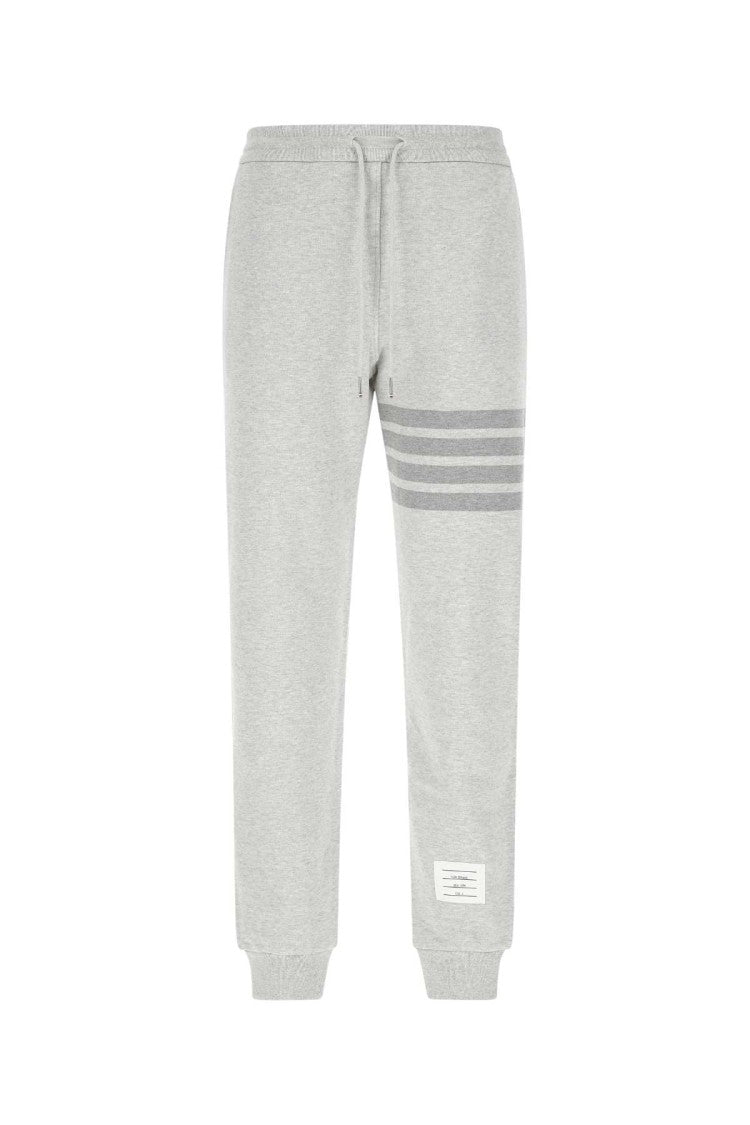 Thom Browne Melange Grey Cotton Joggers