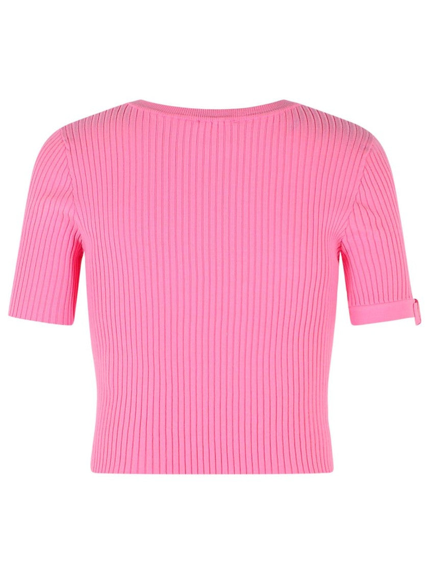 Courrèges Pink Viscose Blend T-Shirt