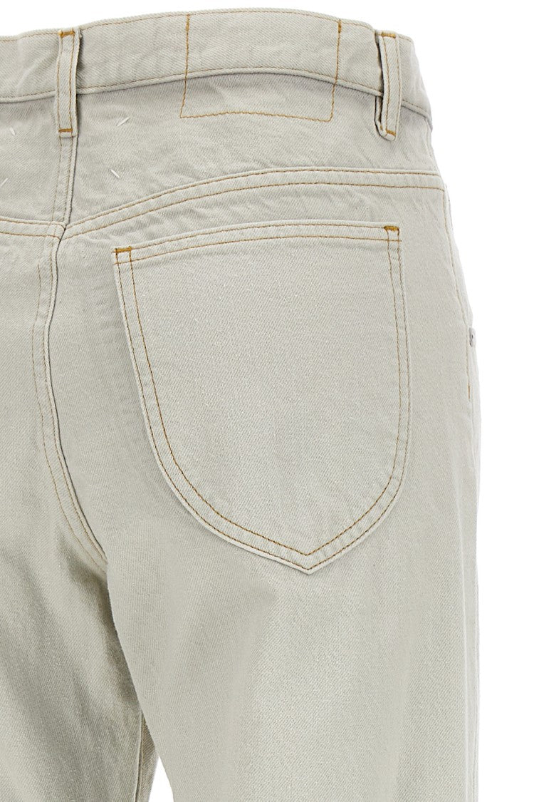 Maison Margiela Straight-Leg Cotton Denim Jeans With Logo Detail