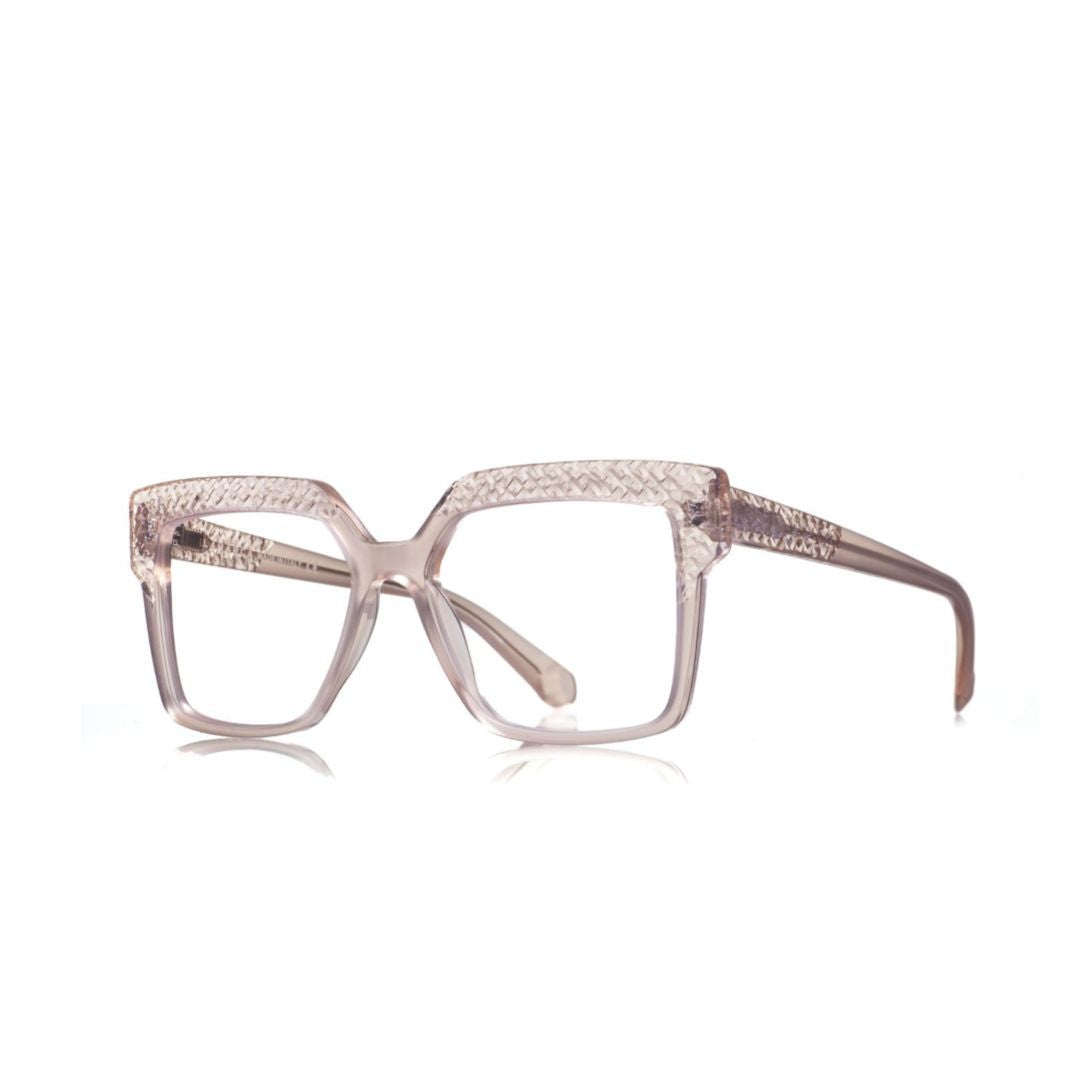 Lamarca Ceselli 138 Oversized Square Frame Eyeglasses With Textured Acetate Rims