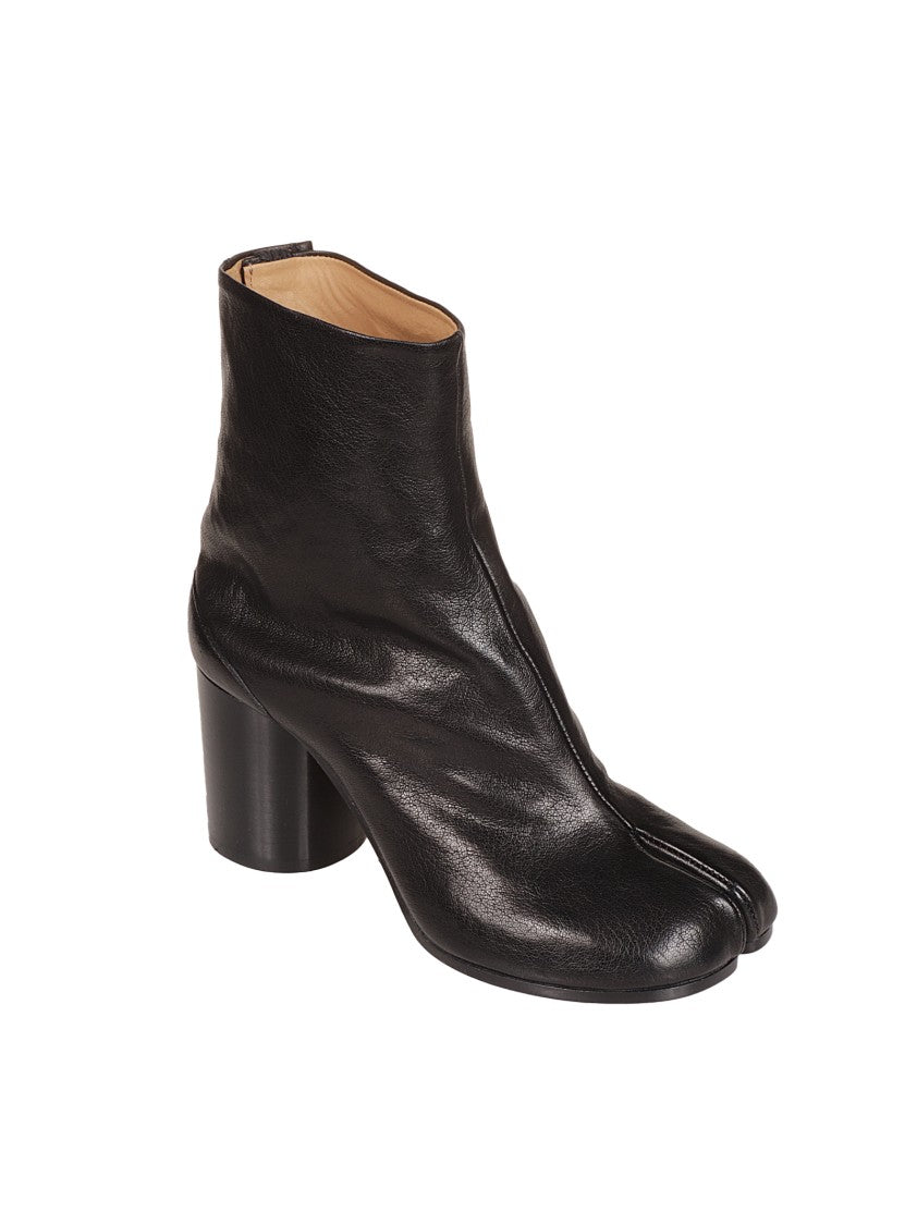 Maison Margiela Soft Leather Ankle Boots With Iconic Split-Toe Design And 8Cm Heel