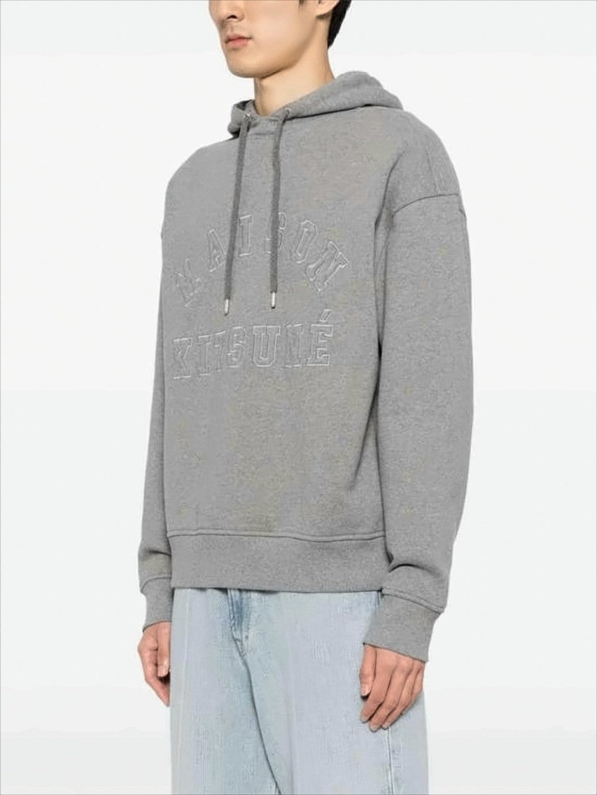 Maison Kitsuné Relaxed Fit Hooded Sweatshirt With Embossed Logo