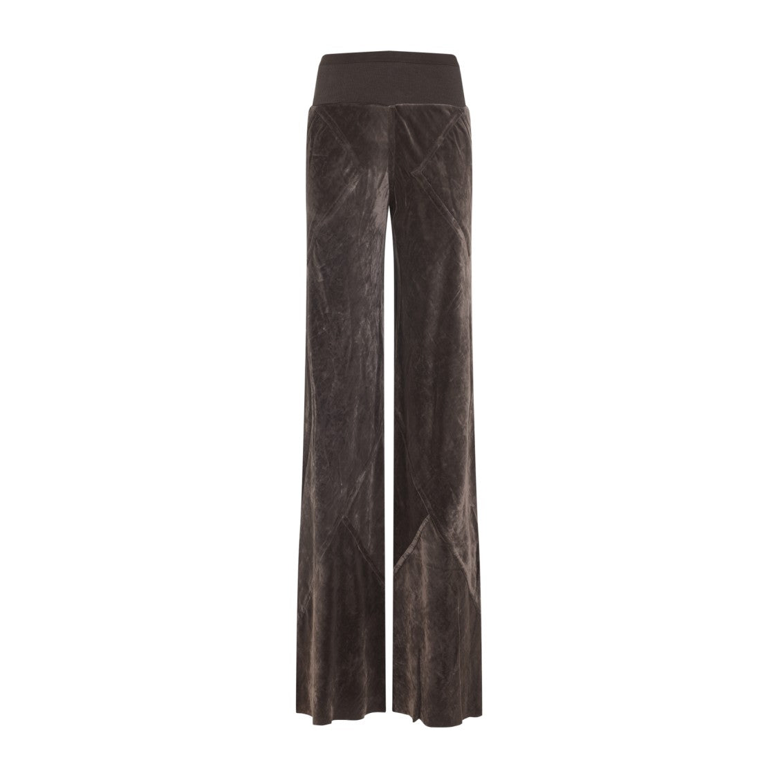 Rick Owens Wide-Leg Trousers With Ribbed Waistband