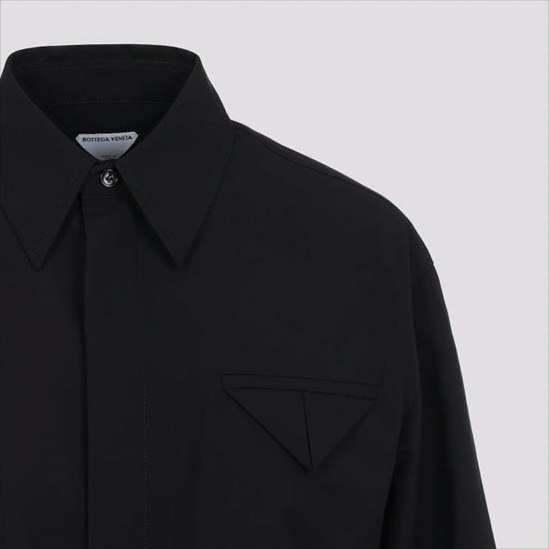 Bottega Veneta Pointed Collar Wool Shirt
