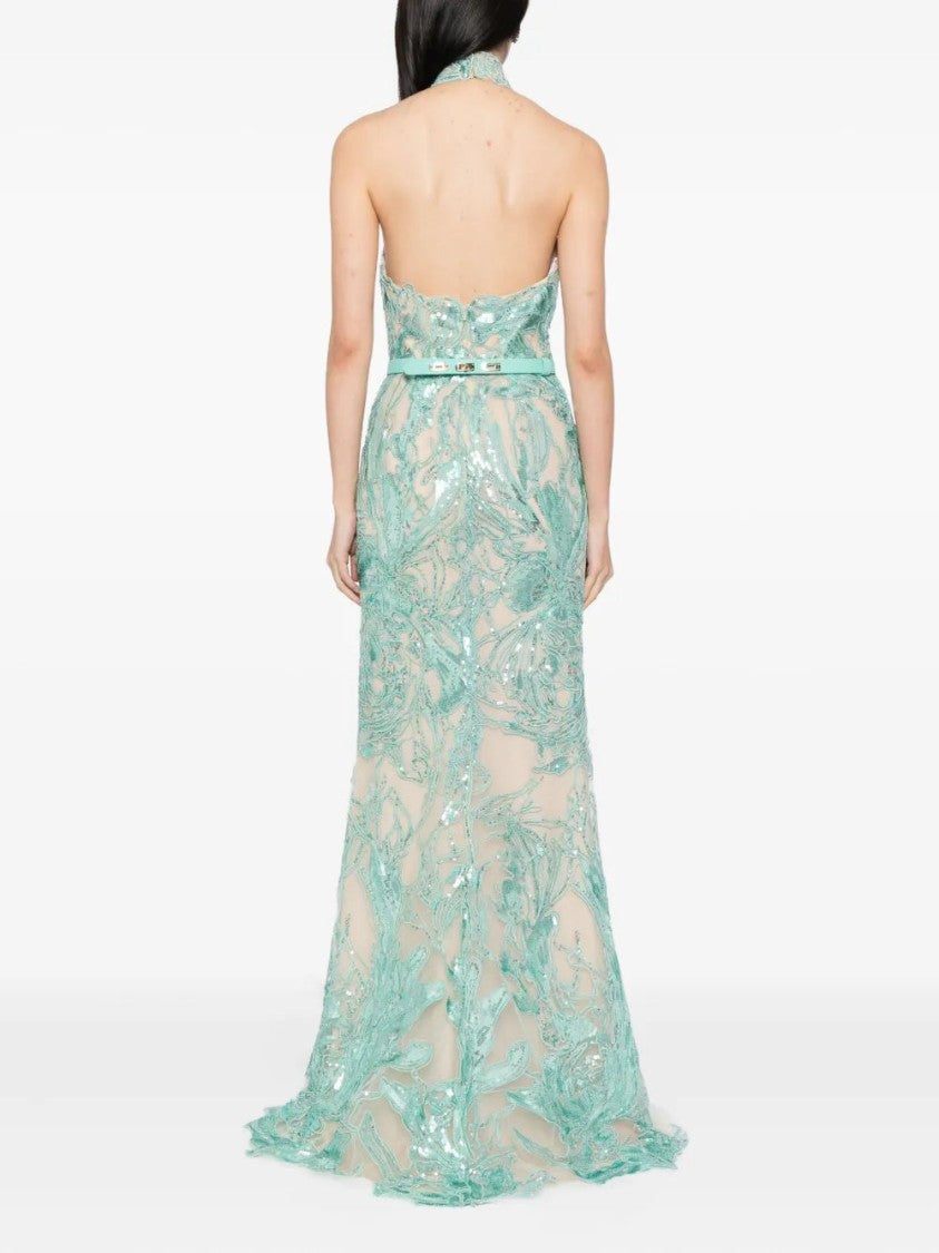 Saiid Kobeisy Embroidered Long Dress