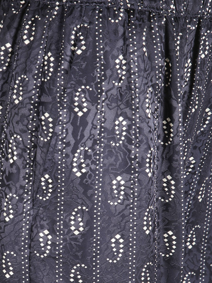 Tory Burch Abstract Paisley Pattern Trousers With Elasticated Waist