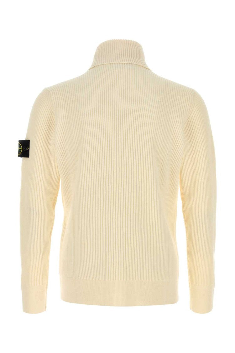 Stone Island Ivory Wool Sweater
