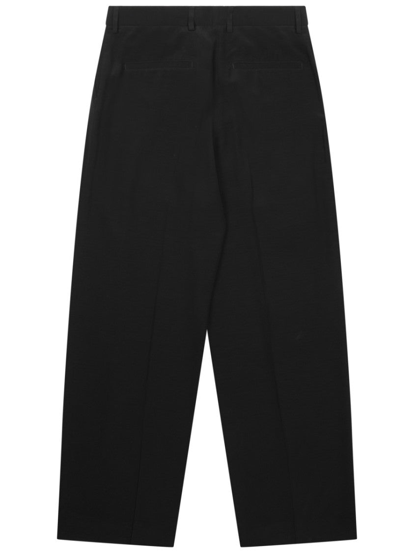 Totême Tailored Straight Pants With Front Pleats And Mid-Rise Waist