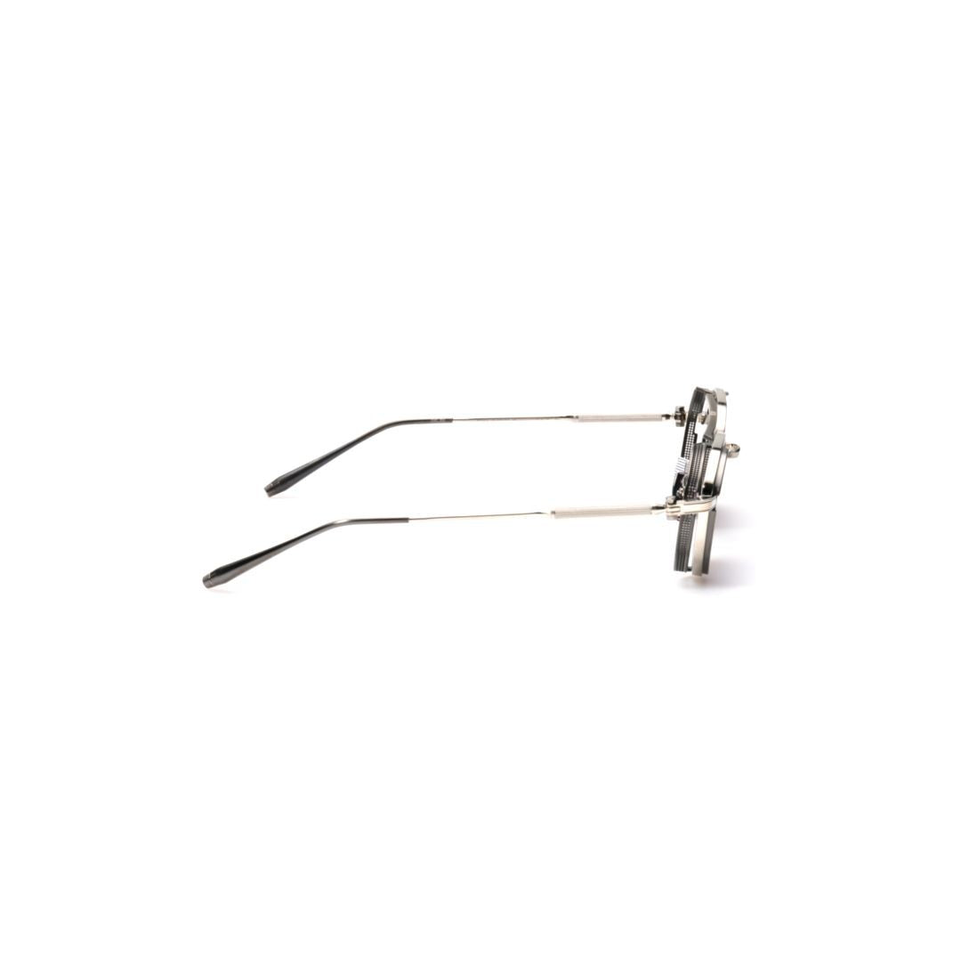 Akoni Aks-508 Geometric Frame Sunglasses With Silver Metallic Finish