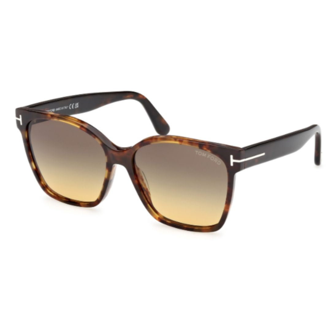 Tom Ford Tortoiseshell Ft1312 Square Acetate Sunglasses