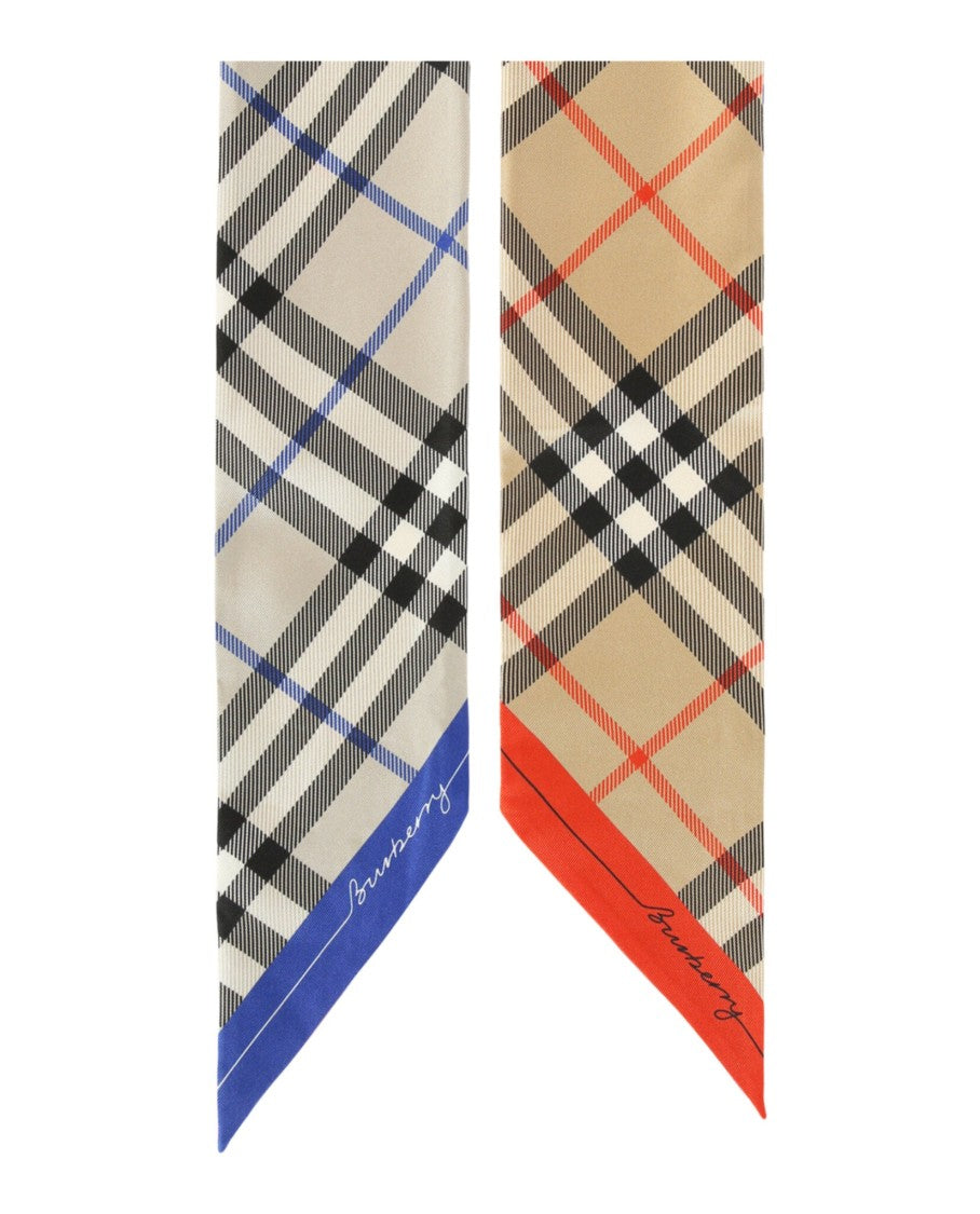 Burberry Reversible Check-To-Check Silk Scarf