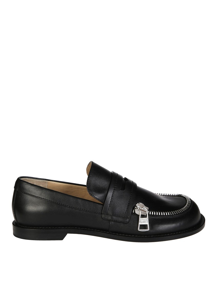 J. W. Anderson Biker-Inspired Black Leather Moccasins