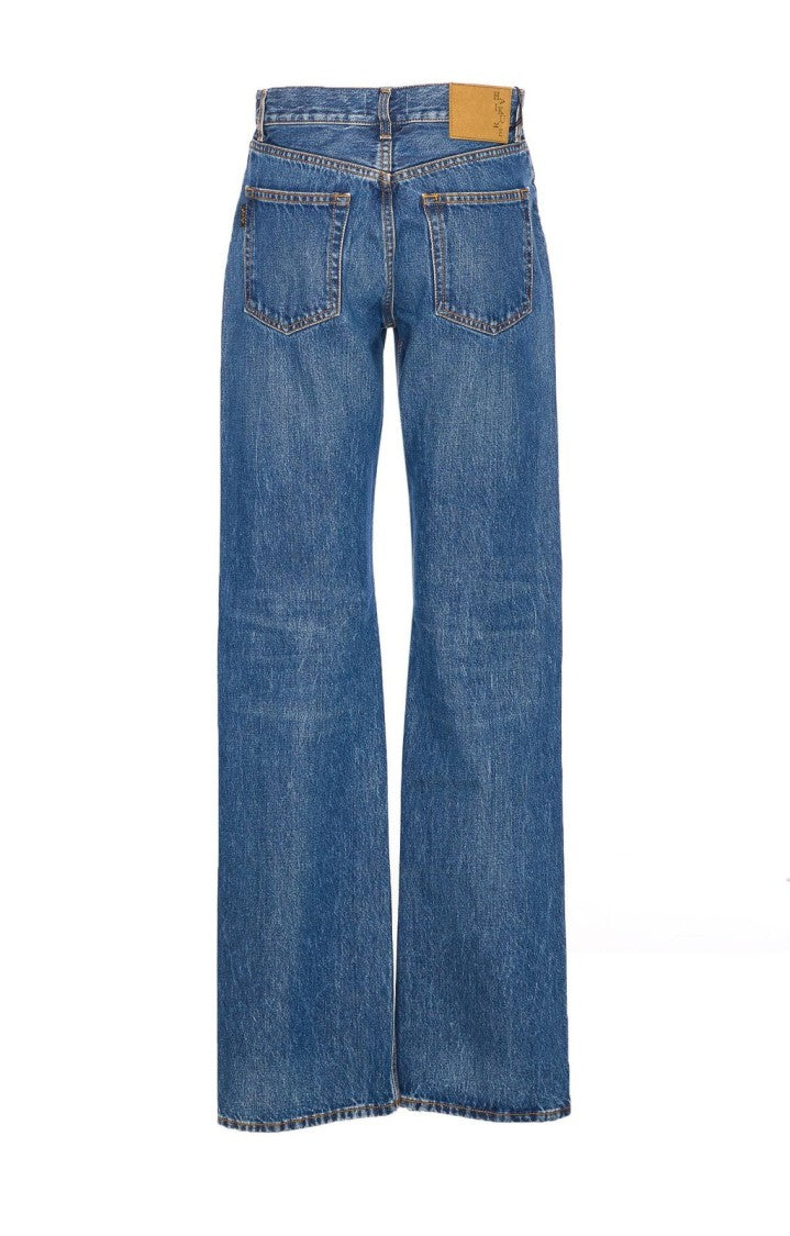 Haikure Straight-Cut Blue Jeans With Timeless Design And Classic Stitching