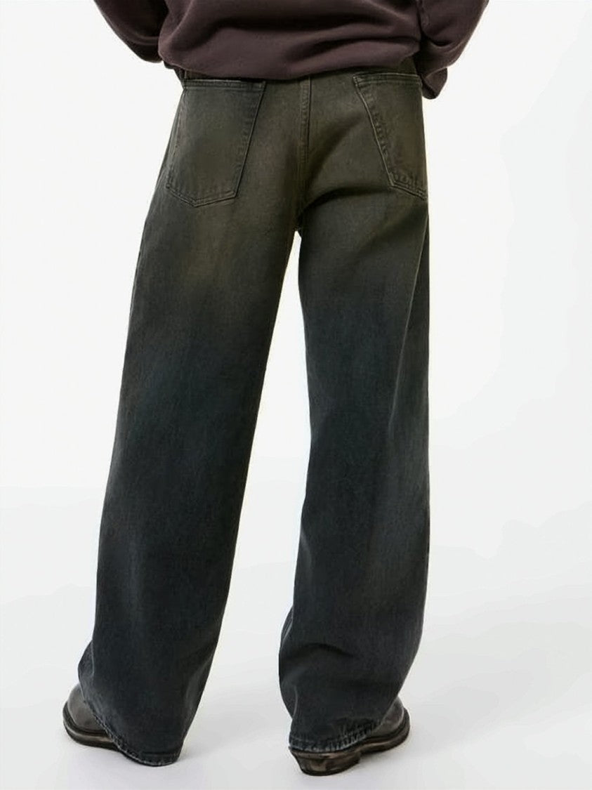 Our Legacy Washed Black Denim Wide-Leg Pants